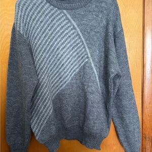 Gray Patterned Sweater